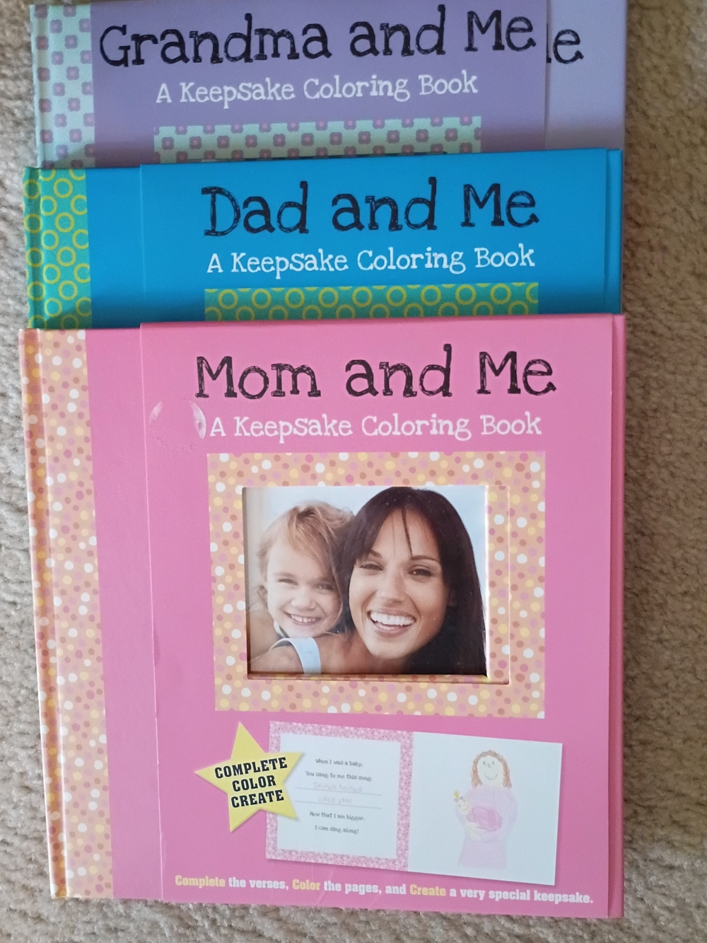 Mom, Dad, Grandma and Me Keepsake Coloring Books